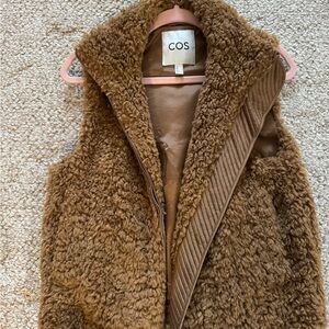 COS Tan Shearling Outerwear